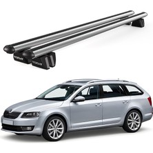 Today Auto Pençe Skoda Octavia Wagon (2013 ve Sonrası) Uyumlu Gri Ara Atkı Port Bagaj Tavan Barı