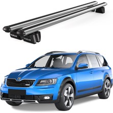 Today Auto Pençe Skoda Octavia Scout (2014 ve Sonrası) Uyumlu Gri Ara Atkı Port Bagaj Tavan Barı