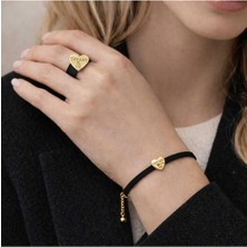 Banum Luxury Çelik ve Kauçuk Tasarim Yüzük Bileklik Setı