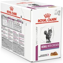 Royal Canin Renal Tavuklu Kedi Yaş Maması 12X85 gr - Böbrek Yetmezliği ve Iştah Açıcı Pouch
