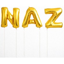 Bkmc 3 Harfli Kişiye Özel Uçan Folyo Balon Doğum Günü Folyo Balon Set 76 cm 34 Inç