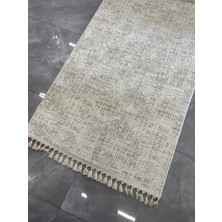 Dinarsu Halı Dinarsu Embos Halı Giona Krem Kaymaz Taban Yolluk Makinede Yıkanabilir Halı Krem Düğüm Saçaklı