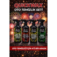 Quickwax Oto Temizlik Seti Detay Temizleyici+Motor Temizleyici+Jant Temizleyici+Kireç ve Su Lekesi Giderici