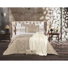 Goldroom Home Buket 11 Parça Nakışlı Nevresim Takımlı,kadife Yatak Örtüsü ve Battaniyeli Çeyiz Seti