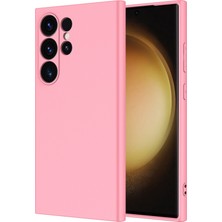 Paladyum Case Samsung Galaxy S26 Ultra Uyumlu Içi Kadife Açık Pembe Lansman Silikon Kılıf