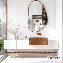 Lumora Mirror Design Nelyos Bronz Boyalı Mdf Çerçeveli Dekoratif Ayna