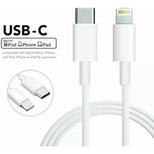 Kotenart Apple iPhone Uyumlu 11-12-13-14 Pro / Max Lightning Hızlı Şarj Kablosu  USB C Lightning Kablo 1 Metre