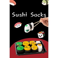 Zumiya Unisex Sushi Kutusu Konseptli Pamuklu Çorap Seti - Özel Tasarım Hediyelik Model 1