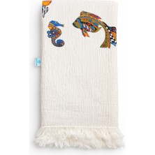 AQUATOLIA Aquatolıa Müslin Renkli Balık  Peştemal- Plaj Havlusu %100 Pamuk- Ebatlar 100X180-