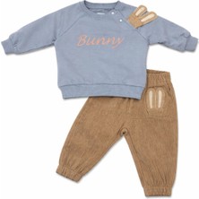 Leona Baby Tavşan Kulaklı Özel Tasarım Erkek Bebek Takım