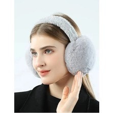 Caş Dekorasyon Gri Renk Peluş Kulaklık