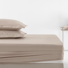 Yataş Nemty Çift Kişilik Pamuk Saten Lastikli Çarşaf - Bej