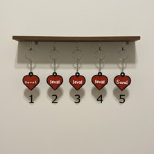 Riva Self Kişiye Özel Isimli Kalp Anahtarlık - Sevgiliye Hediye 3D Tasarım