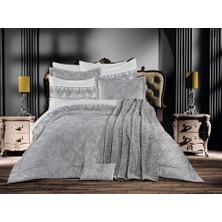 Goldroom Home Buket 11 Parça Nakışlı Nevresim Takımlı,kadife Yatak Örtüsü ve Battaniyeli Çeyiz Seti