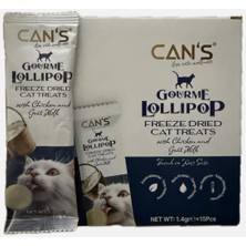 Can's Can’s Gurme Tavuk ve Keçi Sütü Kedi Ödül Lolipop 1.4 Gr. 15 Adet