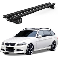 Today Auto Pençe Bmw 3 Series Touring (E91)(2008-2012) Uyumlu Siyah Ara Atkı Port Bagaj Tavan Barı