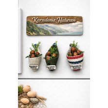 Seymen Bıçakçılık Karadeniz Hatırası 3’lü Buzdolabı Magnet Seti – Fındık Sepet Model