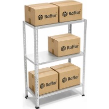 Raffar Galvaniz 3 Katlı Arşiv Raf Sistemi - Çelik Raf - Metal Raf