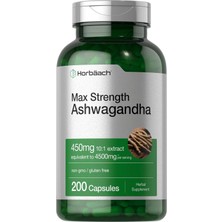 Horbaach Horbäach Ashw Max Strength 4500 Mg 10:1 For Women And Men Non-Gmo Gluten Free 200 Caps