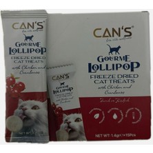 Can's Can’s Gurme Tavuk ve Kızılcık Kedi Ödül Lolipop 1.4 Gr. 15 Adet