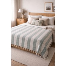 Ces Store Çift Kişilik %100 Pamuk El Dokuması Pike, Doğal Dokulu 4 Mevsim Yatak Örtüsü, 200X240CM.