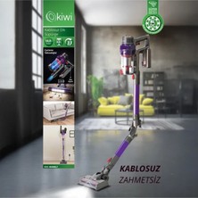 Kiwi KVC-4040BLF Şarjlı Dikey Süpürge - Mor / Gri - 14,8 Volt + Aprilla Şarjlı Araç Süpürgesi Hediye