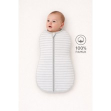 Mimocan %100 Pamuklu Organik Yumuşak Penye Uyku Tulumu Yenidoğan Fermuarlı Kundak 60X35 cm