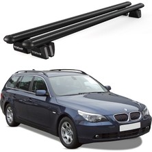 Today Auto Pençe Bmw 5 Series E61 Touring (2004-2010) Uyumlu Siyah Ara Atkı Port Bagaj Tavan Barı