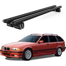 Today Auto Pençe Bmw 3 Series Touring (1996-1999) Uyumlu Siyah Ara Atkı Port Bagaj Tavan Barı