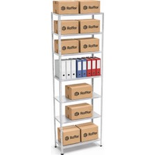 Raffar Galvaniz 7 Katlı Arşiv Raf Sistemi - Çelik Raf - Metal Raf