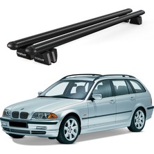 Today Auto Pençe Bmw 3 Series Touring (E46) (1999-2005) Uyumlu Siyah Ara Atkı Port Bagaj Tavan Barı