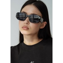 Roger Bacon Dikdörtgen Parlak Siyah Kadın Güneş Gözlük