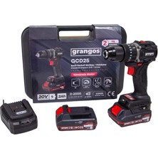 Grangos GCD25-T2 20V 2 Ah Çift Akülü Darbeli Matkap