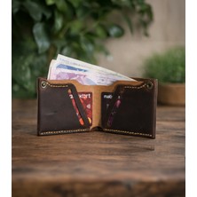 Lethos Leather Hakiki Deri Cüzdan - Minimalist Yatay Tasarım