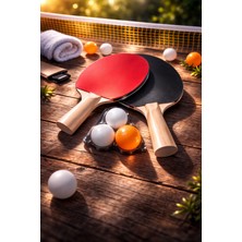Miras Home Masa Tenisi Raketi Seti, 3 Adet Tenis Topu ve 2 Adet Raketli Başlangıç Seti
