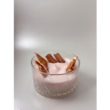 Parıltılı Tarçın Aromalı Soya Wax Mum | Cam Dekoratif Mum