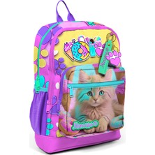 Minosso Kedi Desenli Kız Çocuk İlkokul Sırt Çantası 1001