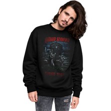 Fuddy Moda Unisex Oversize Avenged Sevenfold Presents Baskılı Bisiklet Yaka Kapüşonsuz Sweatshirt