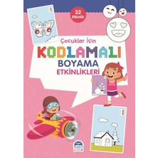 Çocuklar Için Kodlamalı Boyama Etkinlikleri - Pembe - 32 Etkinlik