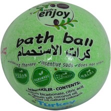 Indispensablely Okaliptuslu El Yapımı Banyo Küvet Topu Sabunu Yeşil 90-120 gr