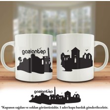 Asilmeydan Çift Yön Renkli Baskılı Gaziantep Silüeti - Şehir Kupa Bardak