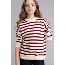 DeFacto Standart Fit Bisiklet Yaka Triko Kazak Kız Çocuk C6903A825AU