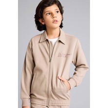 DeFacto Regular Fit Polo Yaka Pamuklu Baskılı Hırka Erkek Çocuk G1025A826SP