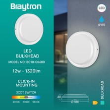 Braytron Modern Mimari Için Su Geçirmez Ovaltasarım: 12W 3 Renkli LED Aplik