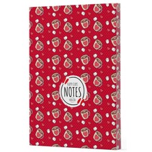 Kahve 9 - Yan Boyamalı Çizgili Defter