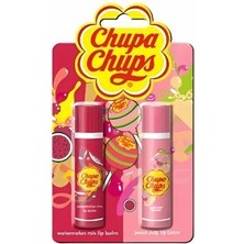 Chupa Chups 2'li Dudak Bakım Kremi 4 g Karpuz ve Şeftali Özellikli Derinlemesine Nemlendirici