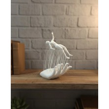 Kaia Life 3D El Formlu Insan Figürü Beyaz Modern Ev ve Ofis Dekoru