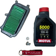 Şafak Motosiklet Mondial Lavini 125 Hava Filtresi Motul 5000 Bakım Seti