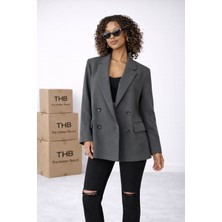 Thb.Edition Kadın Çift Düğmeli Blazer Ceket
