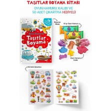 Taşıtlar Boyama Kitabı - Oyun Hamurlu - 3 Yaş +